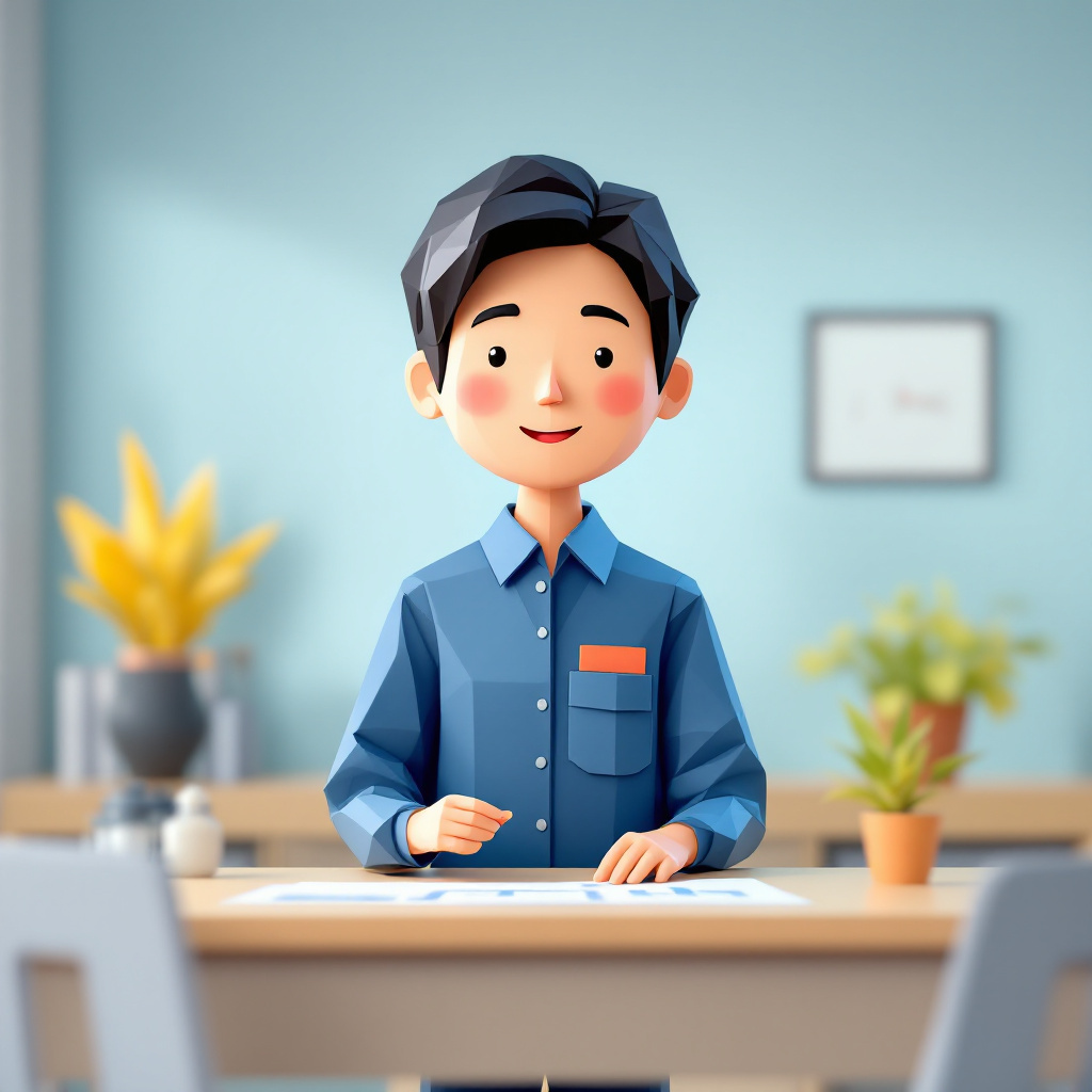 現場転身型PM（元医療従事者）のキャラクターイラスト