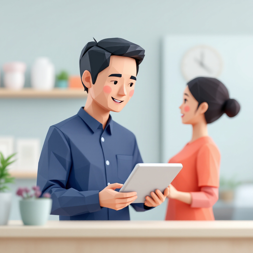 医療SaaS導入PM（カスタマーサクセス型）のキャラクターイラスト